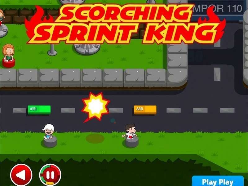 Intense racing action in Scorching Sprint King Scorching Sprint King gameplay screenshot
